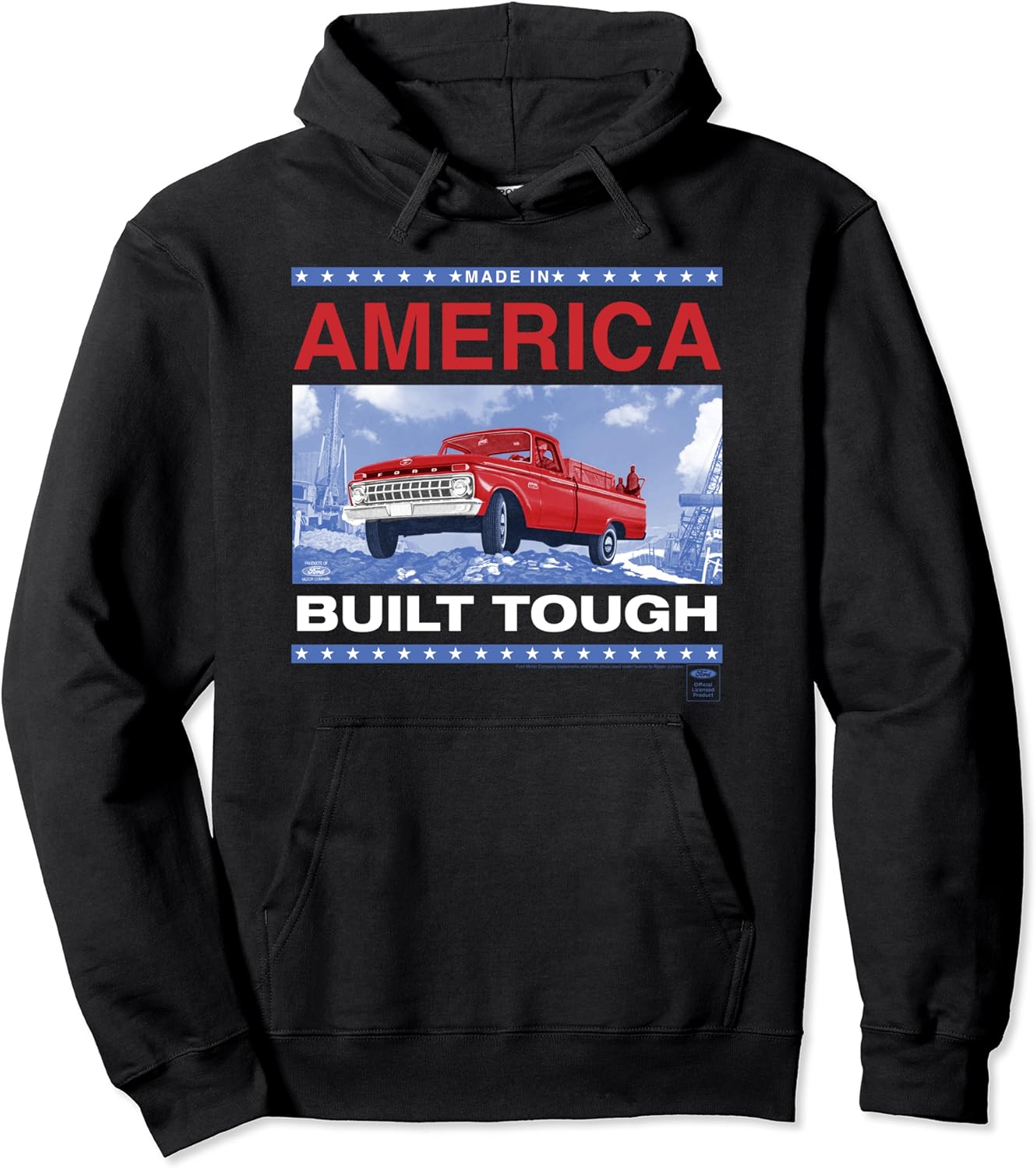 Ford Made in America Pullover Hoodie Clothing, Shoes & Jewelry